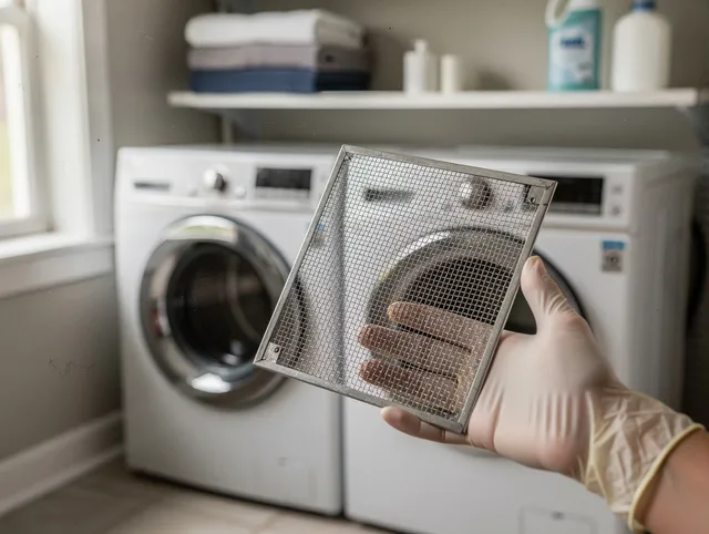 Los Angeles Dryer Vent Cleaning specialist performing detailed lint trap cleaning service in Los Angeles