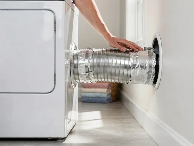 Professional dryer vent hose installation by Los Angeles Dryer Vent Cleaning in Los Angeles